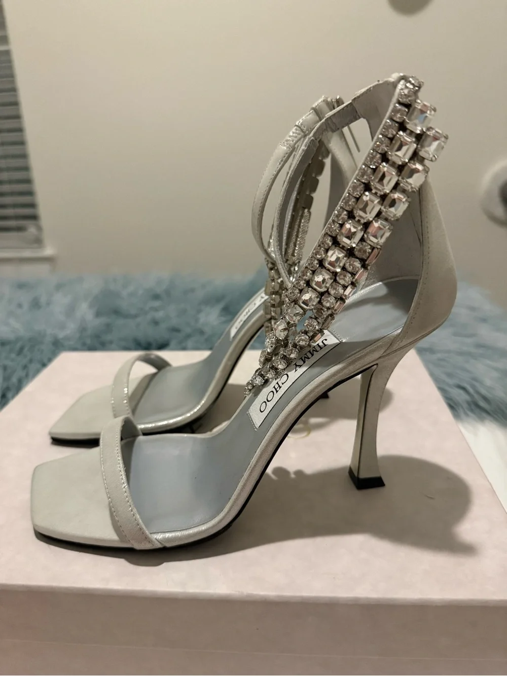 Authentic Jimmy Choo Brand New Verity Heel Silver size 37